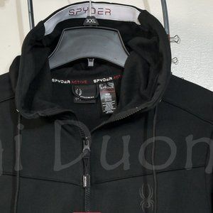 Spyder Men Active Hooded Full‎ Zip Jacket, BLACK , Size select